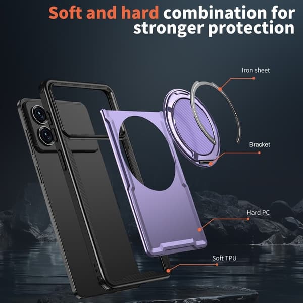 Mobilskal till Samsung Galaxy S26 Edge Magnetiskt TPU + PC - Lila