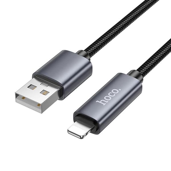 HOCO USB-A til Lightning Kabel 2.4A 1m X112 - Sort Svart