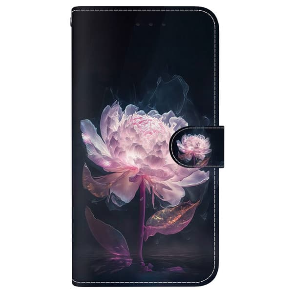 Plånboksfodral för Samsung Galaxy S26 Plus Anti-Drop Konstläder - Lila Peony