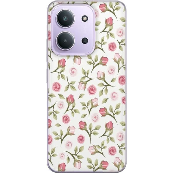 Telefontaske til Xiaomi Redmi 15C med blomster