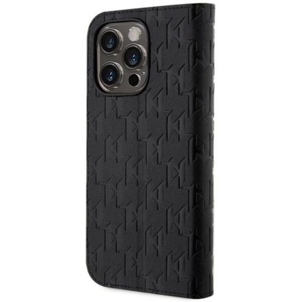 Karl Lagerfeld iPhone 14 Pro Max Plånboksfodral Monogram Svart Svart