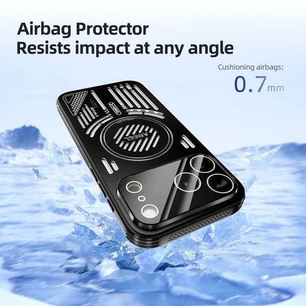 ABEEL Mobilskal till iPhone 17 Pro Aluminium + PC + TPU - Blå
