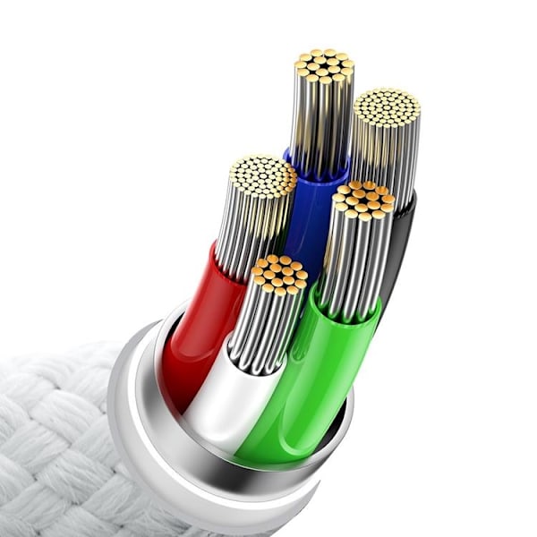 Baseus USB-C till USB-C kabel 100W 2m - Vit