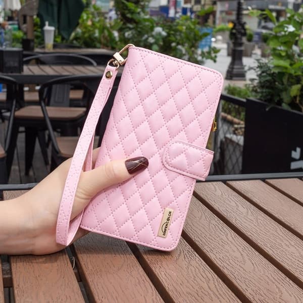 BINFEN COLOR BF Style-15 Plånboksfodral i Konstläder - Rosa