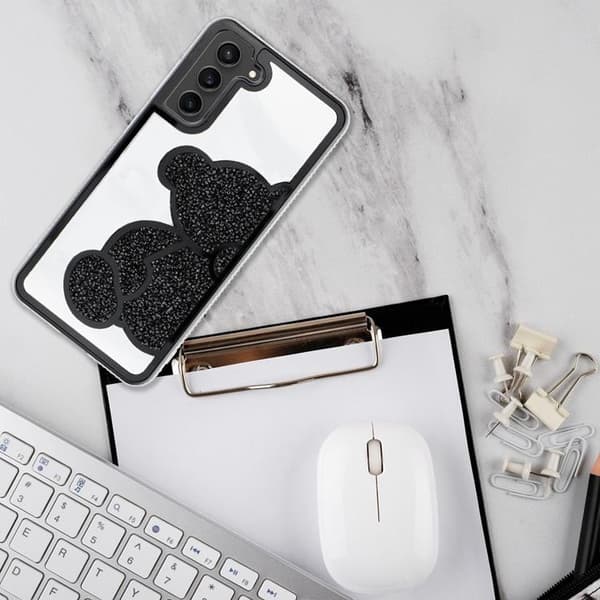 Telefontaske til Galaxy A55 5G Bamse - Sort Black