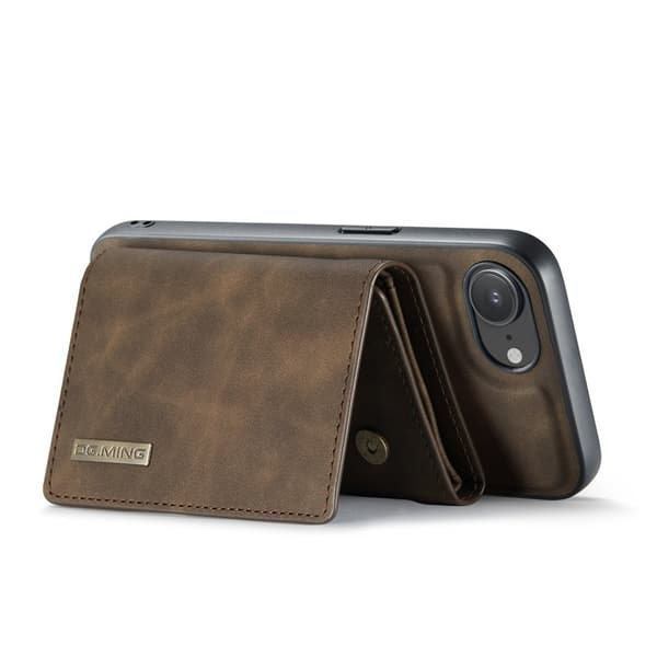 DG.MING M1 Series Mobilskal till iPhone 16e med Kickstand - Brun