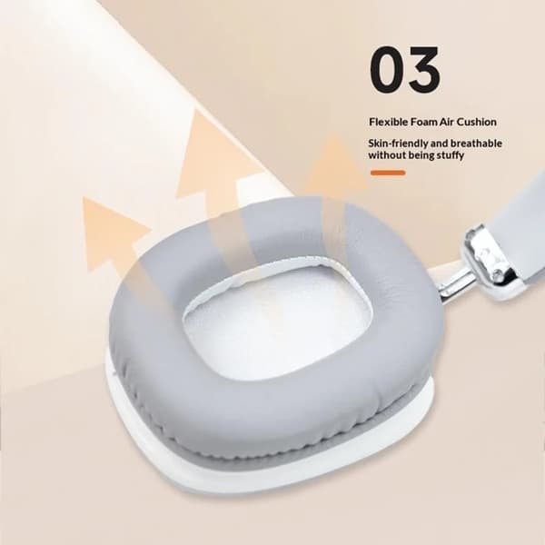 ERAZER Over-Ear Hörlurar NAC Bluetooth EM-Z03MAX - Silver Svart