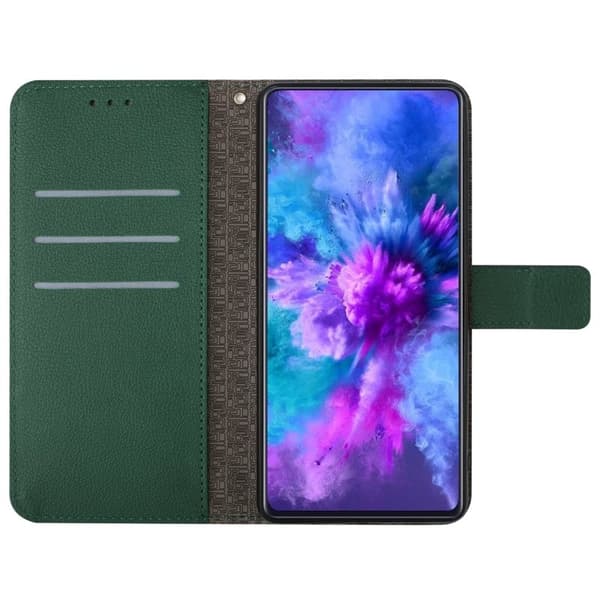 Samsung Galaxy S26 Pro Plånboksfodral Imprint Konstläder Flip - Grön