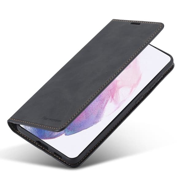 FORWENW Samsung Galaxy S23+ Plånboksfodral Konstläder - Svart