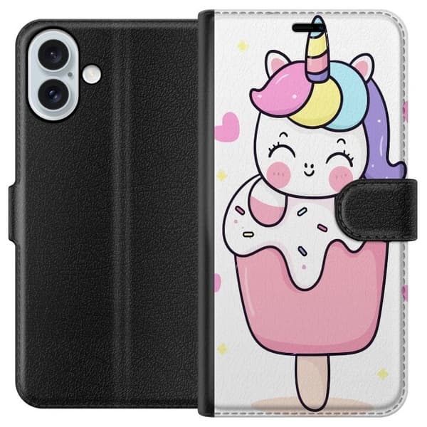 Pung Taske til Apple iPhone 16 Plus med Happy Unicorn