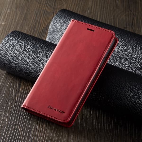 FORWENW Fantasy Series iPhone 11 Pro Plånboksfodral Konstläder - Röd