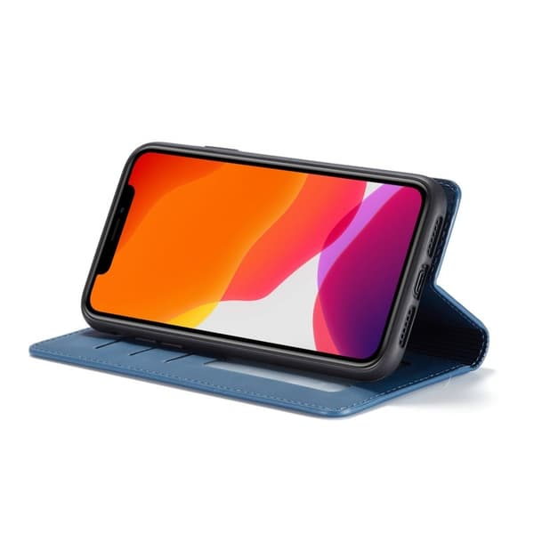 FORWENW iPhone 11 Plånboksfodral i Silky Touch Konstläder - Blå