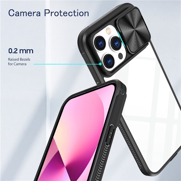 iPhone 14 Pro Max Skal Camera Slider - Svart Svart