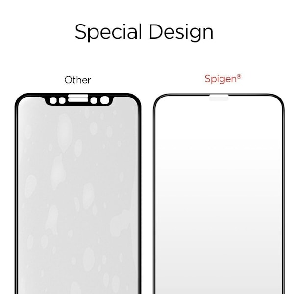Spigen FC Härdat Glas Skärmskydd iPhone 11 Pro - Svart Svart