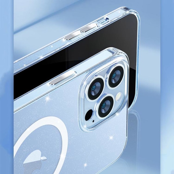 Kingxbar iPhone 13 Pro Case Magsafe Magnetic PQY Elegant - valkoinen