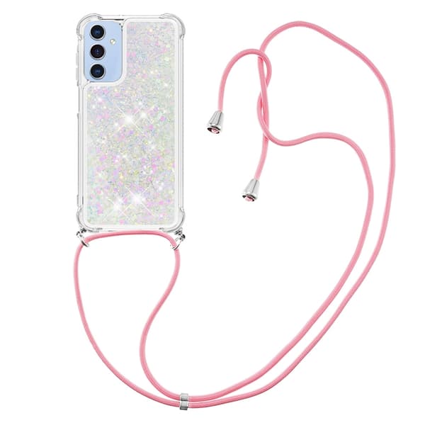 Mobilskal till Galaxy A17 / A26 med Snodd - Laser / Hearts Silver