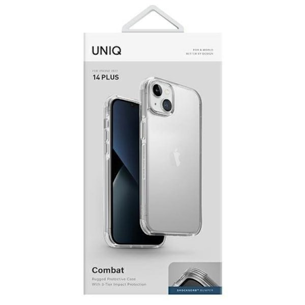 Uniq iPhone 14 Plus Skal Combat - Crystal Clear