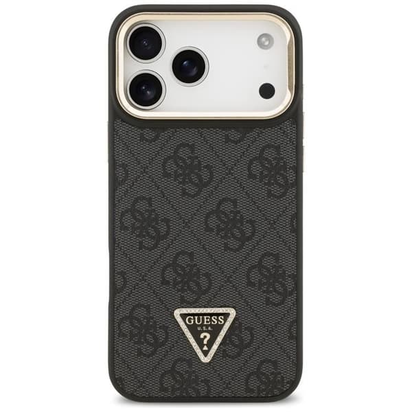 Guess Mobilskal till iPhone 17 Pro Max MagSafe Triangle Logo & Stand Svart