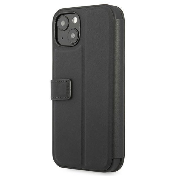 BMW Signature Ægte Læder Etui iPhone 13 mini - Sort Black