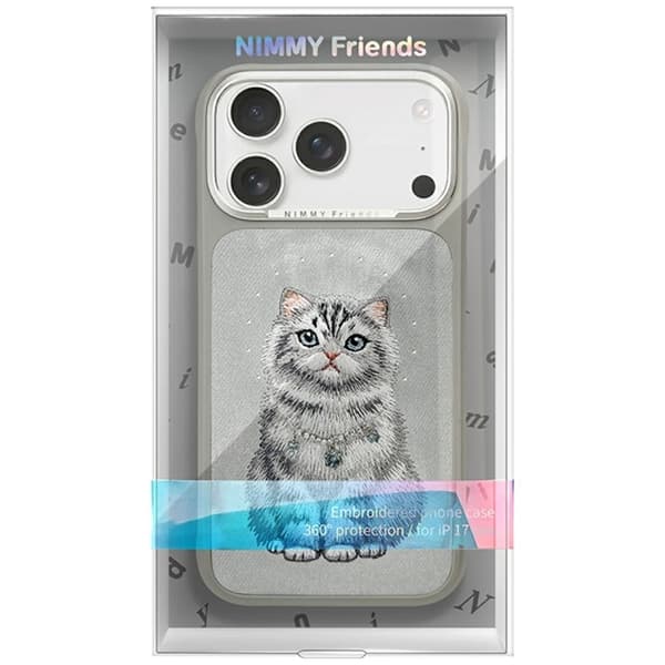 Nimmy Mobilskal För iPhone 17 Pro Max MagSafe Lucky Fashion Cat - Grå Grå