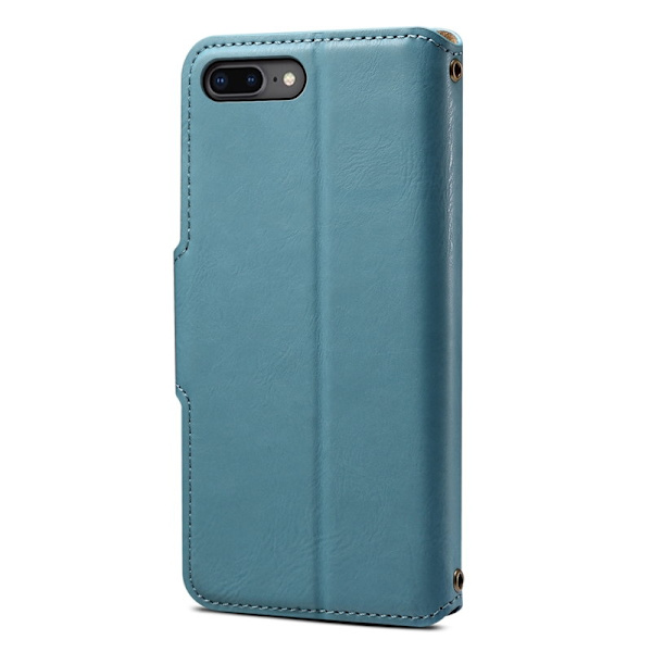 DENIOR iPhone 7 Plus / 8 Plus Plånboksfodral Konstläder - Blå