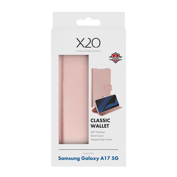 X2O Classic Wallet Plånboksfodral Samsung Galaxy A17 5G Rose Gold