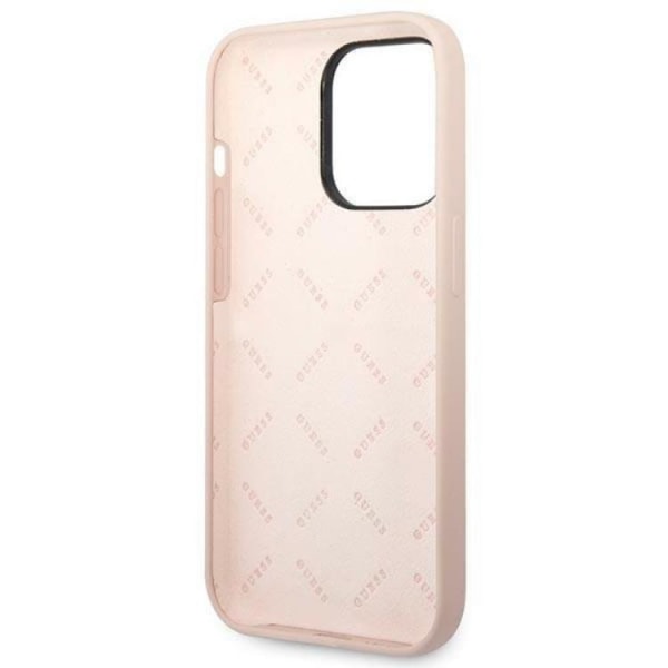 GUESS iPhone 14 Pro Cover Silikone Trekant - Pink