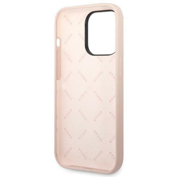 GUESS iPhone 14 Pro Skal Silicone Triangle - Pinkki
