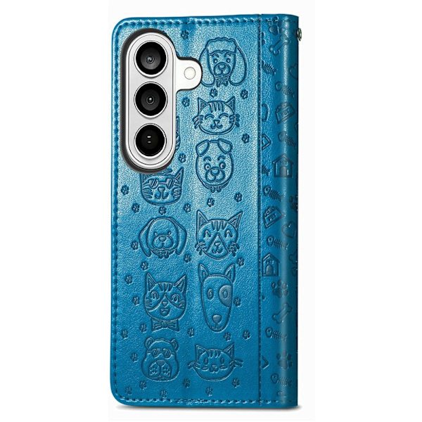 Plånboksfodral för Samsung Galaxy S26 Plus Konstläder - Blå