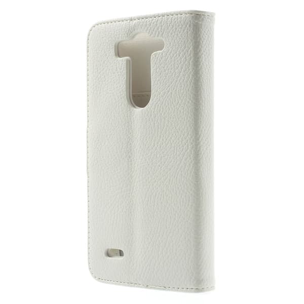 Lychee præget pungetui til LG G3 S - Hvid White