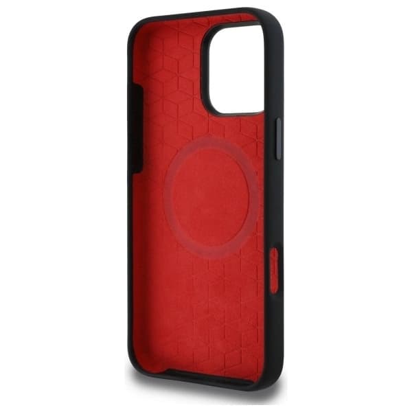 BMW telefontaske til iPhone 16 Pro Max MagSafe silikone mellemstribe - sort Black
