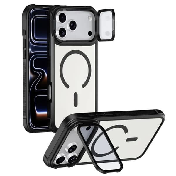 Mobilskal till iPhone 17 Pro Max Magsafe med Linsskyddsstöd Svart