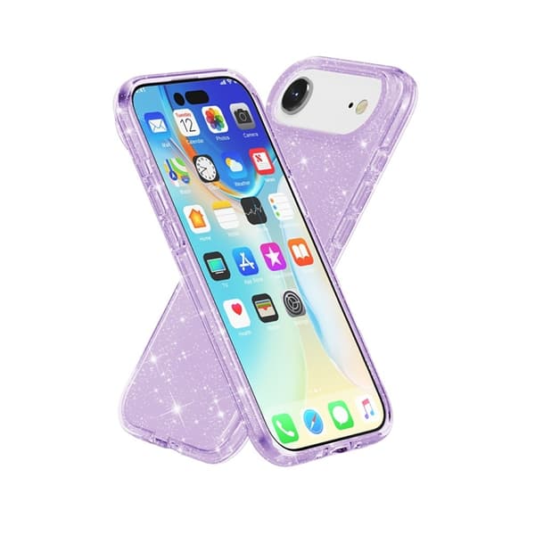 Mobilskal till iPhone Air Glittrande Puderglitter - Lila Lila