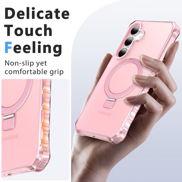 Mobilskal för Samsung Galaxy S26 Plus Magnetiskt Kickstand - Rosa