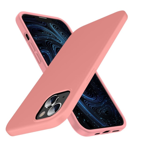 Flydende silikoneskal iPhone 13 Mini - Rosa Pink