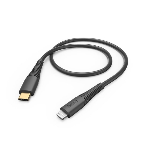 HAMA Latauskaapeli USB-C Lightning 1,5m - musta