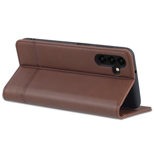 AZNS Samsung Galaxy A14 5G Plånboksfodral Konstläder - Brun
