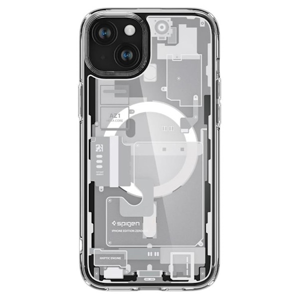Spigen iPhone 15 Plus Mobilskal Magsafe Ultra Hybrid - Zero One Vit