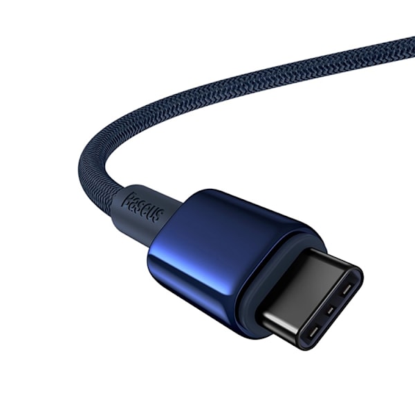 Baseus USB-C till USB-C kabel 100W 1m Tungsten Gold - Marinblå
