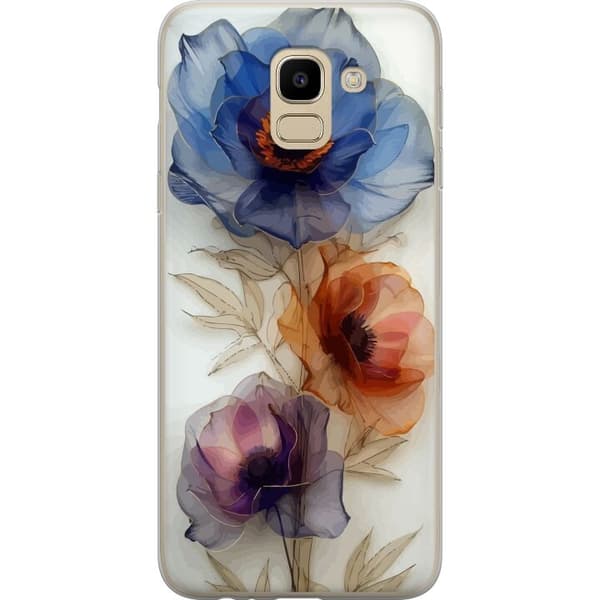 Mobilcover til Samsung Galaxy J6 med Silke Blomster