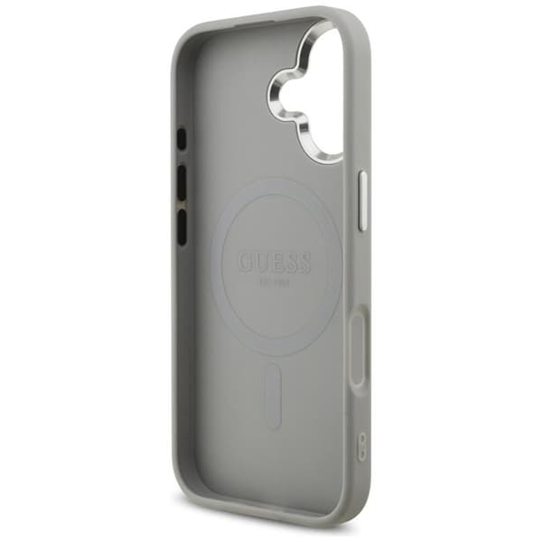 Guess Mobilskal till iPhone 17 MagSafe Glitter Triangle Logo - Silver Silver