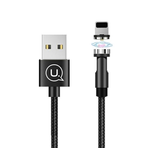 USAMS U59 Lynkabel Magnetisk 2.1A 1 m SJ472USB01 - Sort