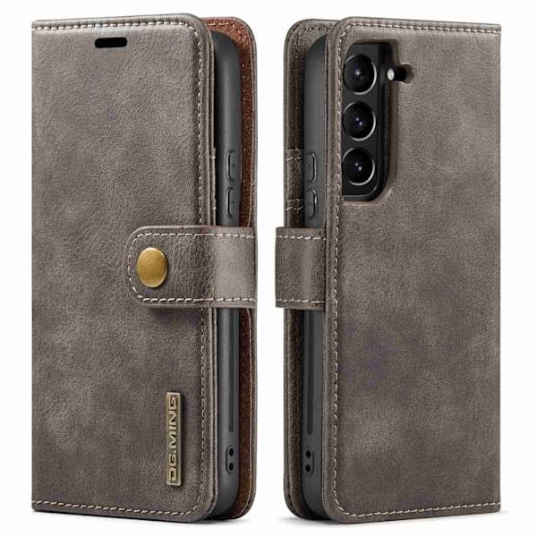 DG.MING Samsung Galaxy S23 Plånboksfodral i Äkta läder - Grå