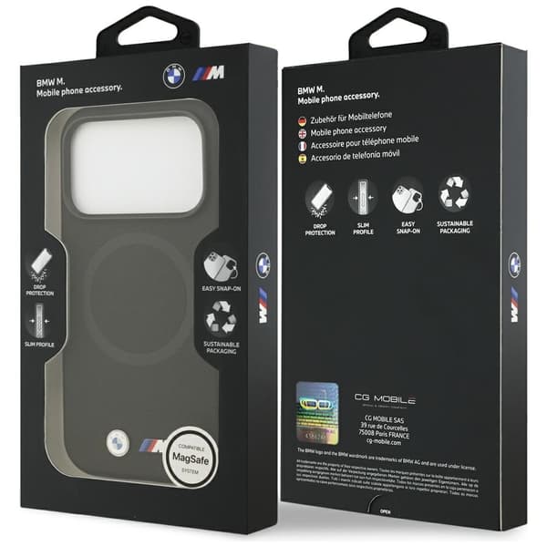 BMW Telefontaske til iPhone 17 Pro Max Magsafe FW Metal - Sort Svart