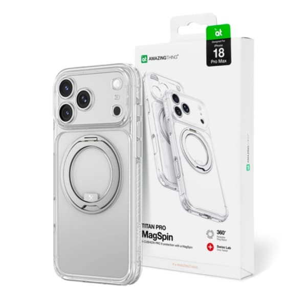 AmazingThing Mobilskal För iPhone 18 Pro Max/17 Pro Max Magsafe Rotating - Clear
