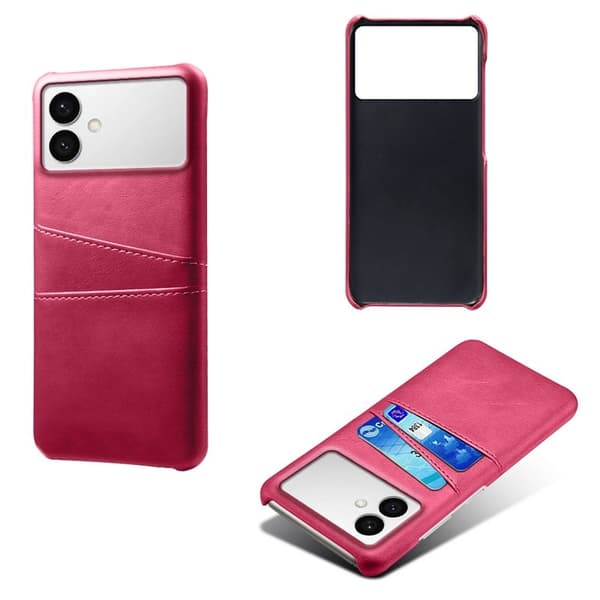 Mobilskal till Samsung Galaxy S26 Edge PU Läder + Hård PC - Rosa