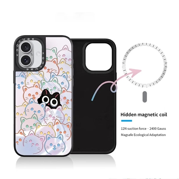 Mobilskal till iPhone 16 Plus MagSafe Aluminium Silikon Vit