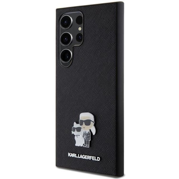 Karl Lagerfeld Galaxy S24 Ultra Mobilskal Saffiano Metal Pin Svart