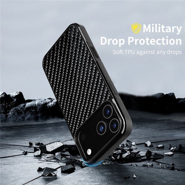 Mobilskal till iPhone 17 Pro Max Aramid Fiber Shockproof - Blå Blå
