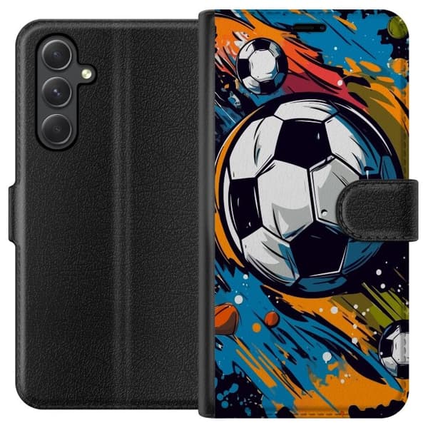 Plånboksfodral till Samsung Galaxy A25 med Fotbollar